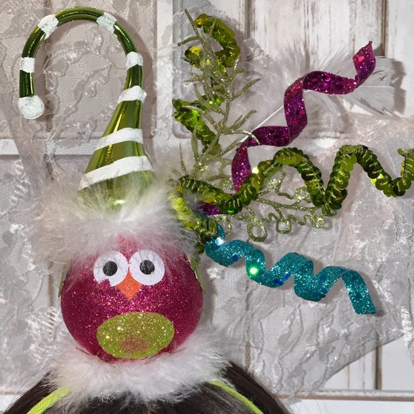 Christmas Lime Green DoDo Bird Headband. Adult Christmas Headband, Christmas Top - Picture 12 of 16